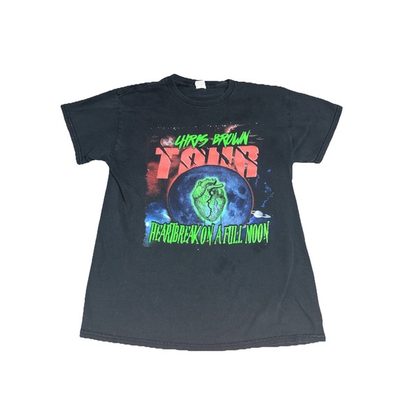 Gildan Other - Chris Brown‎ Heartbreak on a Full Moon 2018 Tour Concert Shirt Size Medium Music